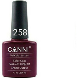 Canni 258 Deep Marsala Ημιμόνιμο Βερνίκι Νυχιών 7.3ml