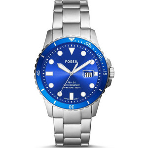 Fossil FB-01 Ανδρικό Ρολόι με Ασημί Μεταλλικό Μπρασελέ FS5669