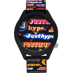 Hype Ανδρικό Ρολόι με Μαύρο Καουτσούκ Λουράκι HYU024B