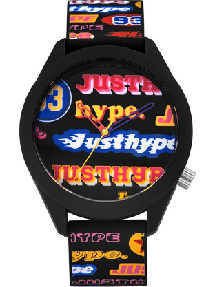 Hype Ανδρικό Ρολόι με Μαύρο Καουτσούκ Λουράκι HYU024B