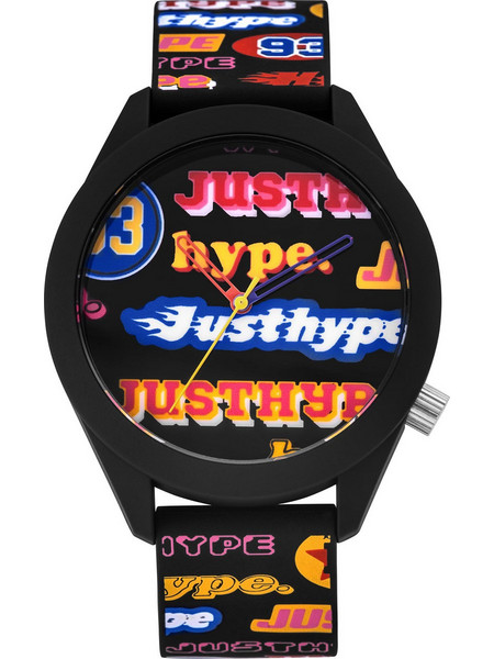 Hype Ανδρικό Ρολόι με Μαύρο Καουτσούκ Λουράκι HYU024B