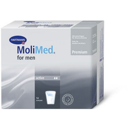 Hartmann MoliMed For Men Premium Active Επιθέματα Ακράτειας 2 Σταγόνες 14τμχ