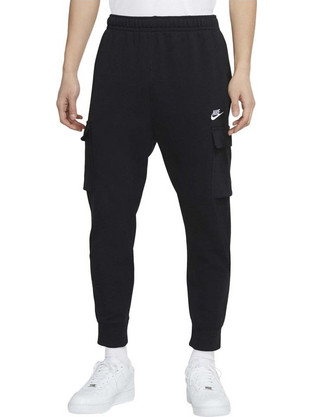 Nike Sportswear Cargo Ανδρικό Παντελόνι Φόρμας Fleece με Λάστιχο Μαύρο CZ9954-010