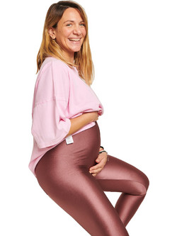 PCP Jacqueline Shiny Maternity Κολάν Εγκυμοσύνης Plum