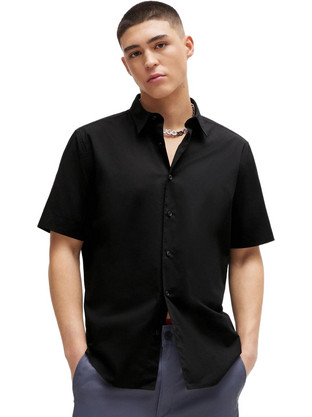 Hugo Boss Ανδρικό Πουκάμισο Κοντομάνικο 50475668-001 Black