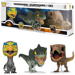 Funko Pop! Movies Therizinosaurus, Giganotosaurus, T. Rex 3-Pack Jurassic World