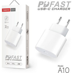 Tranyoo A10 Φορτιστής Χωρίς Καλώδιο με Θύρα USB-C 20W Power Delivery White