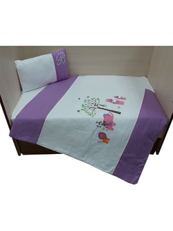 Beboulino Jungle Σετ Κούνιας White/Purple 4τμχ