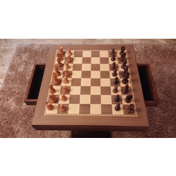 Τραπέζι Σκάκι Ξύλινο με Πιόνια 45x45cm 1057/8914