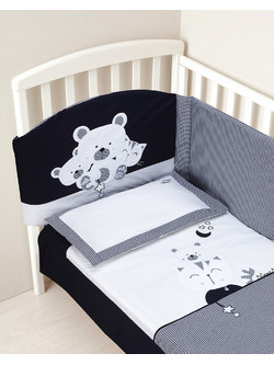 Prenatal Bear Σετ Κούνιας White/Blue 3τμχ