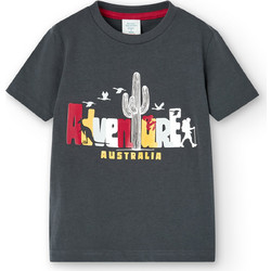 Boboli Παιδικό T-Shirt Κοντομάνικο Ανθρακί 518138-8116