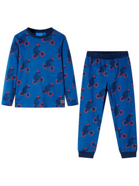 Vidaxl Παιδική Πιτζάμα Βαμβακερή Χειμωνιάτικη Royal Blue 13361