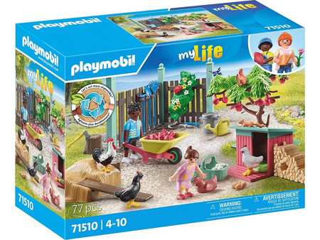 Playmobil My Life Κήπος Εξοχικού Σπιτιού με Κοτέτσι για 4-10 Ετών 71510