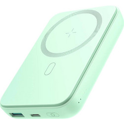 Joyroom JR-W020 Mini Wireless Magsafe Power Bank 10000mAh 20W με Θύρα USB-A & Θύρα USB-C Light Green