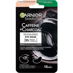 Garnier SkinActive Caffeine & Charcoal Revitalising Black Eye Patches για Ενυδάτωση με Άνθρακα 2τμχ