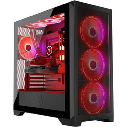 Modecom Volcano Expanse S Apex Black Gaming Midi Tower Κουτί Υπολογιστή RGB με Πλαϊνό Παράθυρο