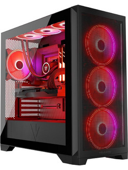 Modecom Volcano Expanse S Apex Black Gaming Midi Tower Κουτί Υπολογιστή RGB με Πλαϊνό Παράθυρο