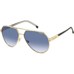 Carrera CA1067S J5G8 Ανδρικά Γυαλιά Ηλίου Aviator Μεταλλικά Μαύρα Χρυσά με Μπλε Polarized Φακό