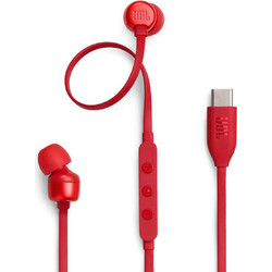 JBL Tune 310C Κόκκινο In-ear Handsfree Ακουστικά με Βύσμα USB-C*