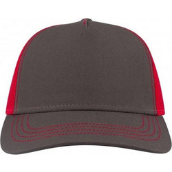 Atlantis Headwear Rapper Canvas Καπέλο Jockey με Δίχτυ Snapback Υφασμάτινο Ανθρακί