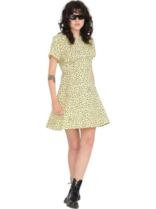 Volcom Surfpunk Mini Καλοκαιρινό Καθημερινό Φόρεμα Κίτρινο B1312418AUR-AUR