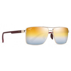 Maui Jim DGS621-16 Ανδρικά Γυαλιά Ηλίου Τετράγωνα Μεταλλικά Μαύρα με Πορτοκαλί Degradee Φακό