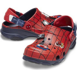 Crocs Classic Spider-Man All-Terain Clog Παιδικά Παπούτσια Θαλάσσης για Αγόρι Κόκκινα Navy Μπλε 208786-410