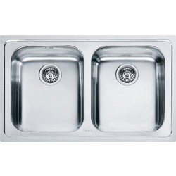 Franke Logica Line LLX 620 Ένθετος Νεροχύτης Inox Σαγρέ 79x50cm