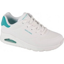 Skechers Uno Pop Back Γυναικεία Sneakers Λευκά Τιρκουάζ 177092-WMNT