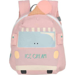 Laessig Tiny Drivers Ice Cart Rose Σχολική Τσάντα Πλάτης Νηπιαγωγείου Ροζ 1203021648
