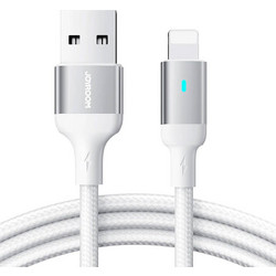 Joyroom S-UL012A10 Braided LED USB-A to Lightning Cable 1.2m White 6941237198891
