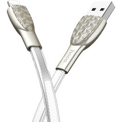 Hoco U52 Flat USB-A to Lightning Cable 1.2m Silver U52