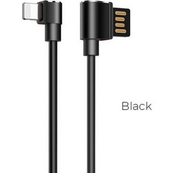 Hoco U37 Angle 90° USB-A to Lightning Cable 1.2m Black