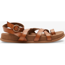 Roxy Ahri Δερμάτινα Γυναικεία Σανδάλια Ταμπά ARJL200837-TAN