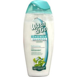 Wash & Go Water Mint Φυτικό Σαμπουάν & Αφρόλουτρο για Επανόρθωση 250ml
