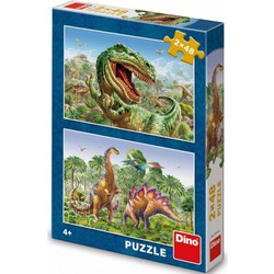 Παιδικό Puzzle Dino Δεινόσαυροι Σε Μάχη 2x48 Κομμάτια