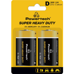 Powertech Zinc Carbon Super Heavy Duty R20 2τμχ