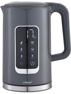 Feel-Maestro MR-024 Ανοξείδωτος Βραστήρας 1.7lt 2200W με Ρύθμιση Θερμοκρασίας Γκρι