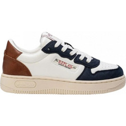 Replay Παιδικά Sneakers Λευκά Navy Μπλε JZ430006S-0195