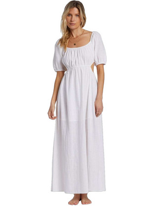 Billabong Midi Καλοκαιρινό Καθημερινό Φόρεμα Λευκό ABJWD00678-SCS
