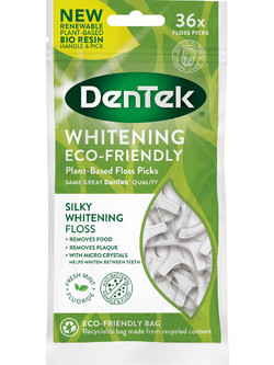 Dentek Whitening Οδοντικό Νήμα με Λαβή & Γεύση 36τμχ