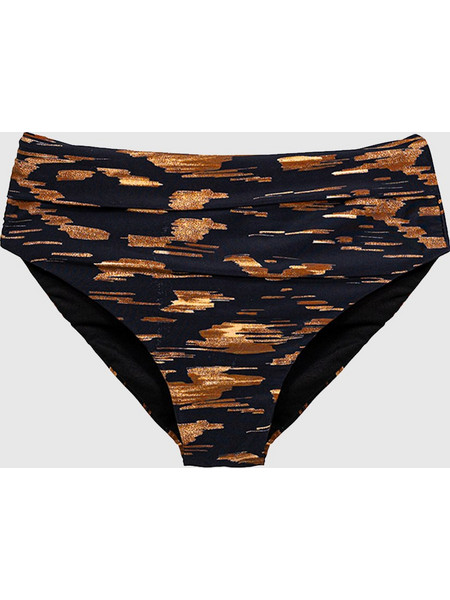 Solano Ψηλόμεσο Bikini Slip Μαύρο Καφέ 30-3530