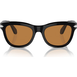 Persol PO0086S 95/53 Ανδρικά Γυαλιά Ηλίου Τετράγωνα Κοκάλινα Μαύρα με Καφέ Polarized Φακό