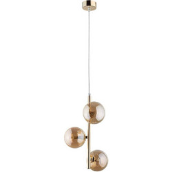 TK Lighting Estera Κρεμαστό Φωτιστικό Οροφής Τρίφωτο G9 Χρυσό 4838