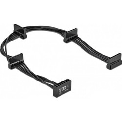 DeLOCK 60395 Καλώδιο Τροφοδοσίας 15-Pin SATA Male to 15-Pin SATA Female 0.4m Black