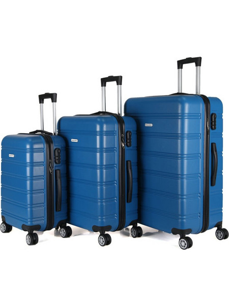 HomeVero HV-2003 Σετ Βαλίτσες 3τμχ Μπλε