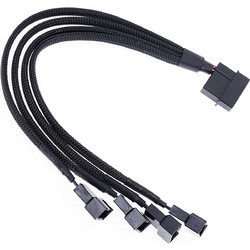 18322 Καλώδιο Τροφοδοσίας 4-Pin Molex to 4 x 4-Pin Molex Male 0.3m Black