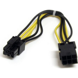 StarTech PCIEPOWEXT Καλώδιο Τροφοδοσίας 6-Pin PCIe Male to 6-Pin PCIe Female 0.2m Multicolor