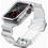 Hurtel Θήκη Σιλικόνης με Λουράκι για Apple Watch 4 / 5 / 6 / SE 38mm Μαύρη Διαφανής