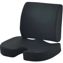 SuperOrtho Durable Lumbar & Seat Μαξιλάρι Καθίσματος Μαύρο